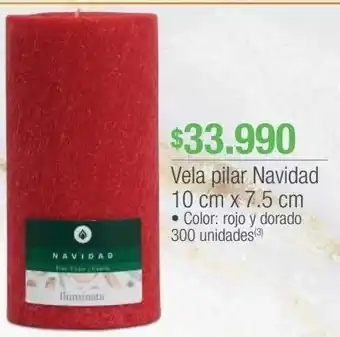 Jumbo Vela pilar navidad 10cm x 7.5cm oferta