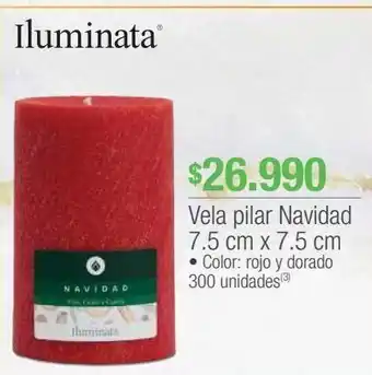 Jumbo Vela pilar navidad 7.5cm x 7.5cm oferta