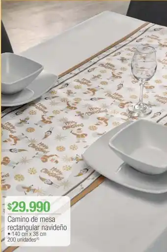 Jumbo Camino de mesa rectangular navideño 140cm x 38cm oferta