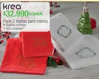 Jumbo Pack 2 toallas para manos oferta