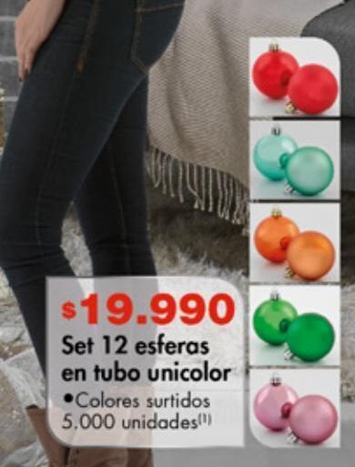 Metro Set 12 esferas en tubo unicolor oferta
