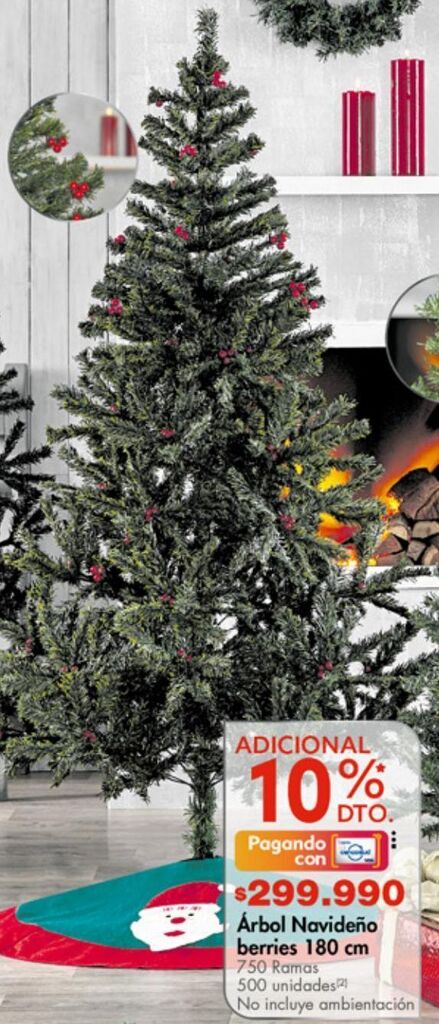 Metro Árbol de navidad berries 180cm oferta