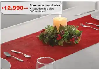 Metro Camino de mesa brillos oferta
