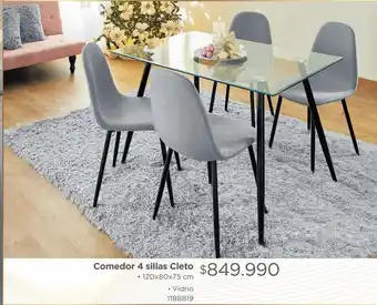Easy Comedor 4 sillas cleto oferta