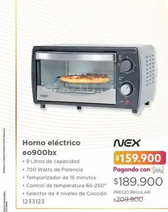 Easy Horno eléctrico nex oferta