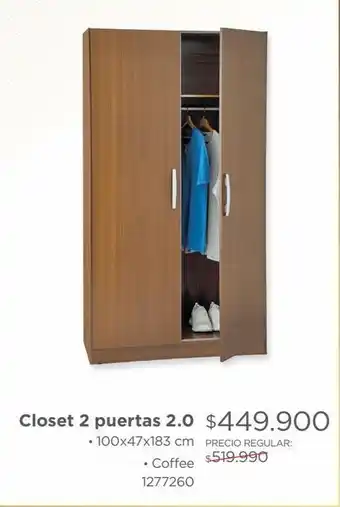Easy Clóset 2 puertas 2.0 oferta