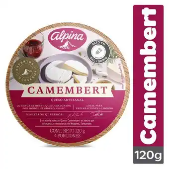 Carulla Queso camembert alpina 120 gr oferta