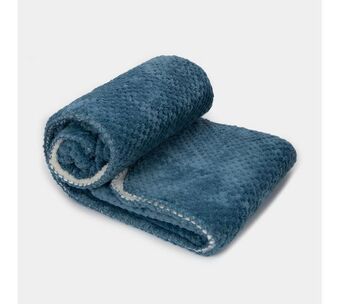 Panamericana Cobija azul con blanco de 130 x 160 cm oferta
