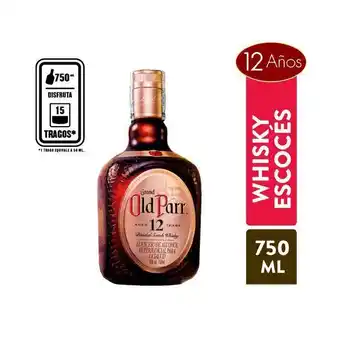 Carulla Whisky old parr 12 años x 750 ml oferta