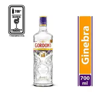 Carulla Ginebra dry gordons 700 ml oferta