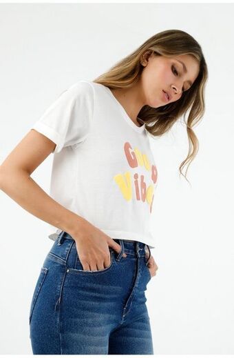 Tennis Camiseta color crudo para mujer oferta
