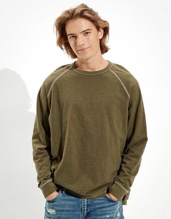 American Eagle Camiseta ae súper suave manga larga oferta