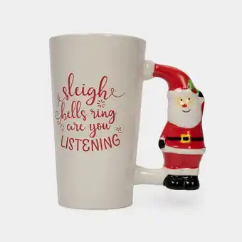 Panamericana Mug con santa blanco y rojo de 460 ml oferta