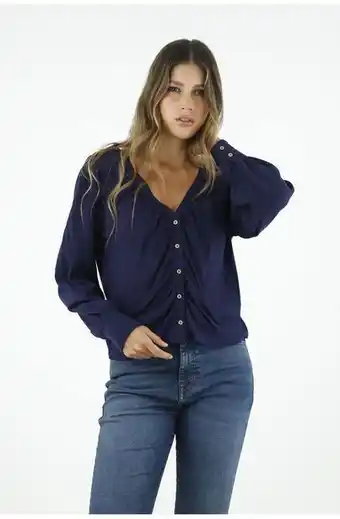 Tennis Camisa azul manga larga para mujer oferta