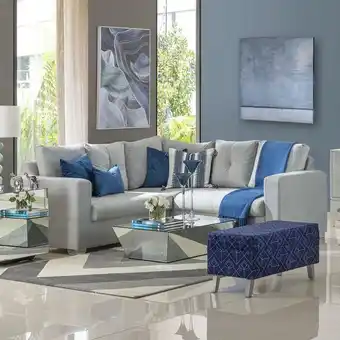 Muebles Jamar Sala en l onix microfibra piazola gris oferta