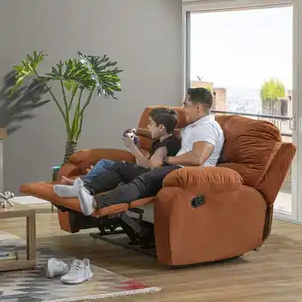 Muebles Jamar Sofá reclinable 2 puestos evans microfibra terra oferta
