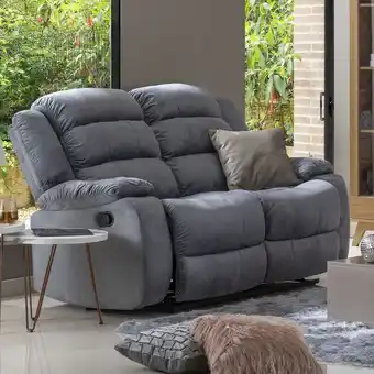 Muebles Jamar Sófa reclinable 2 puestos nico microfibra gris* oferta