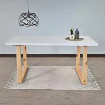 Linio Mesa comedor 6 puestos andara 75.5x160x80 blanco oferta