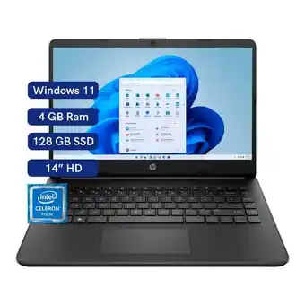 Computador hp laptop 14" 14-dq0500la negro