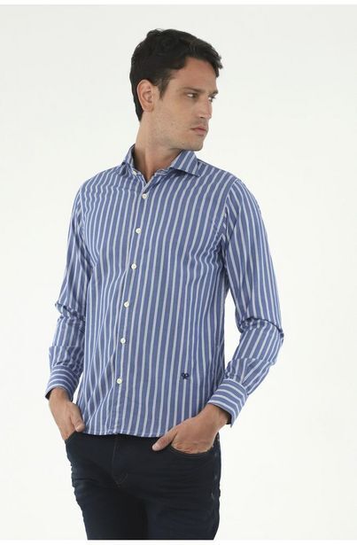 Tennis Camisa de rayas azules para hombre oferta