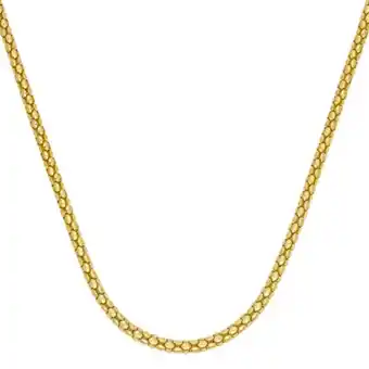 Cadena en oro amarillo de 18 kilates, pop corn, 45 cm. de largo, 1 mm. de ancho