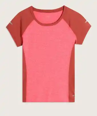 Pat Primo Camiseta de mujer, cuello redondo, manga corta, con tejido jaspeado y detalles en contraste oferta