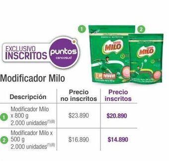 Jumbo Modificador milo x 800g oferta