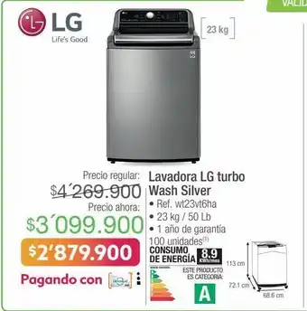 Jumbo Lavadora lg 23kg oferta