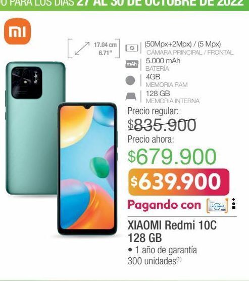 Jumbo Celular xiaomi redmi 10c 128gb oferta