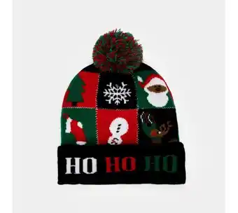 Panamericana Gorro navideño a cuadros de colores oferta