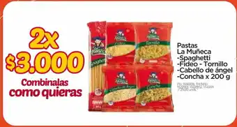 Surtimax La Muñeca Pasta -Spaghetti -Fideo -Tornilla -Cabello de angel -Concha x 200g oferta