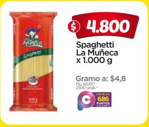 Surtimax La Muñeca Spaghetti x 1000g oferta