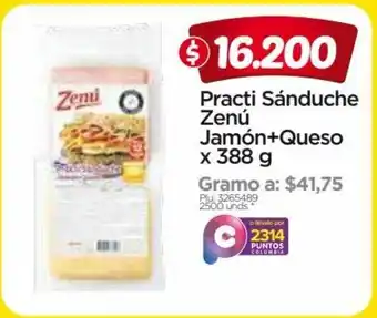 Surtimax Zenu Practi Sanduche Jamon + Queso x 388g oferta
