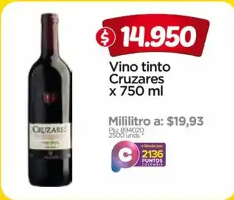 Surtimax Cruzares Vino tinto x 750 ml oferta