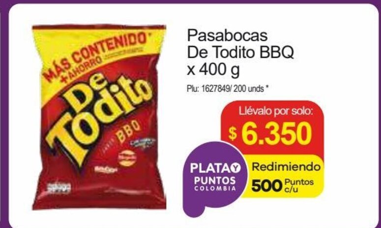 Surtimax De Todito BBQ Pasabocas x 400g oferta