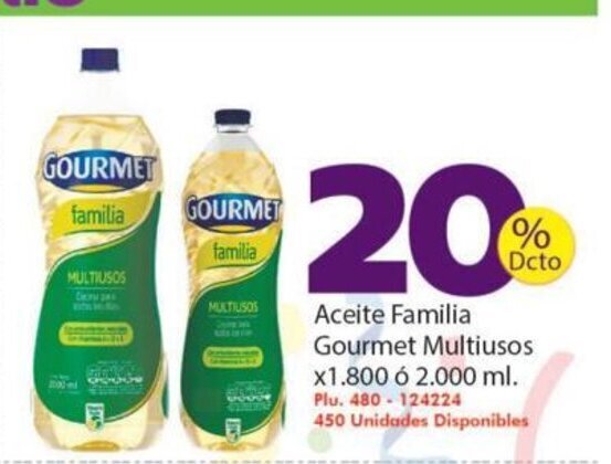 Mercaldas Gourmet Multiusos Aceite Familia x 1800 o 2000 ml oferta