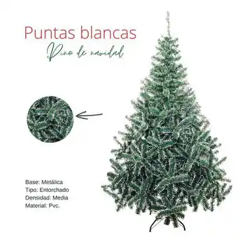Los Tres Elefantes Arbol de navidad puntas blancas 200 cm oferta