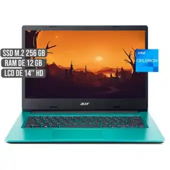 Computador portatil acer intel dual core n4500 ssd 256gb ram 12gb 14 hd