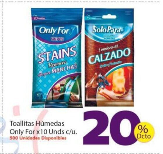 Mercaldas Only For Toallita Humedas x 10 Unds c/u oferta