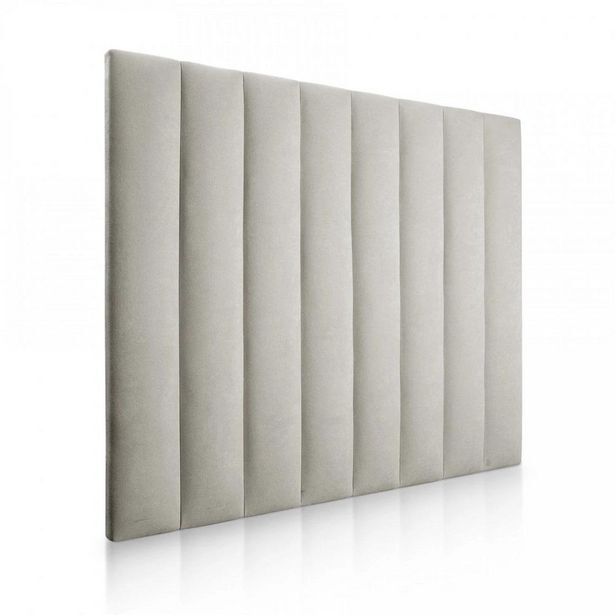 Éxito Cabecero paneles cama king gris plata oferta