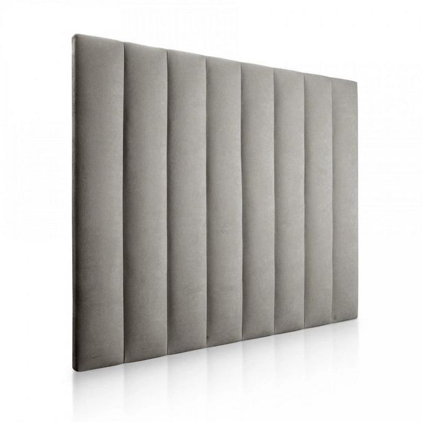 Éxito Cabecero paneles cama doble gris oferta
