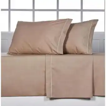 Brissa Juego de sábanas en tela 144 hilos unicolor taupe oferta