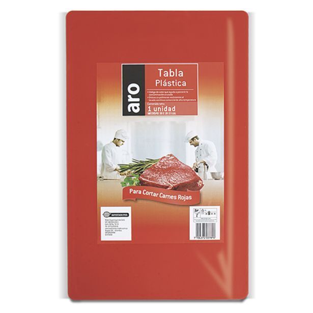 Makro Tabla aro para cortar roja 30x20x1cm oferta