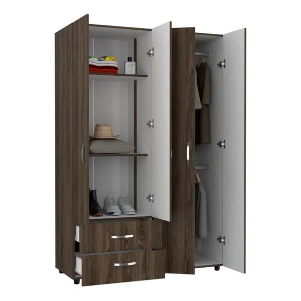 Mercado Libre Closet ankora basic 180 x 120 x 47 rta coñac blanco oferta