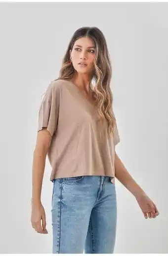 Tennis Camiseta color arena para mujer oferta