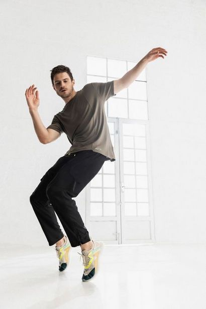 Vélez Pantalón cargo trophy fly up para hombre tejido plano negro oferta