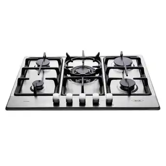 Estufa de empotrar inox 70 cm triple llama hierro fundido gas natural