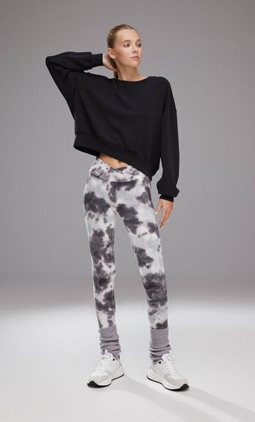 Stradivarius Legging deportivo cintura cruzada tie dye oferta
