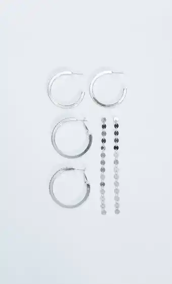 Set 3 pendientes aros y cadena