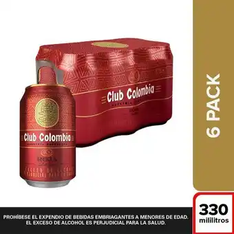 Carulla Cerveza x 6 lata roja club colombia 1980 ml oferta